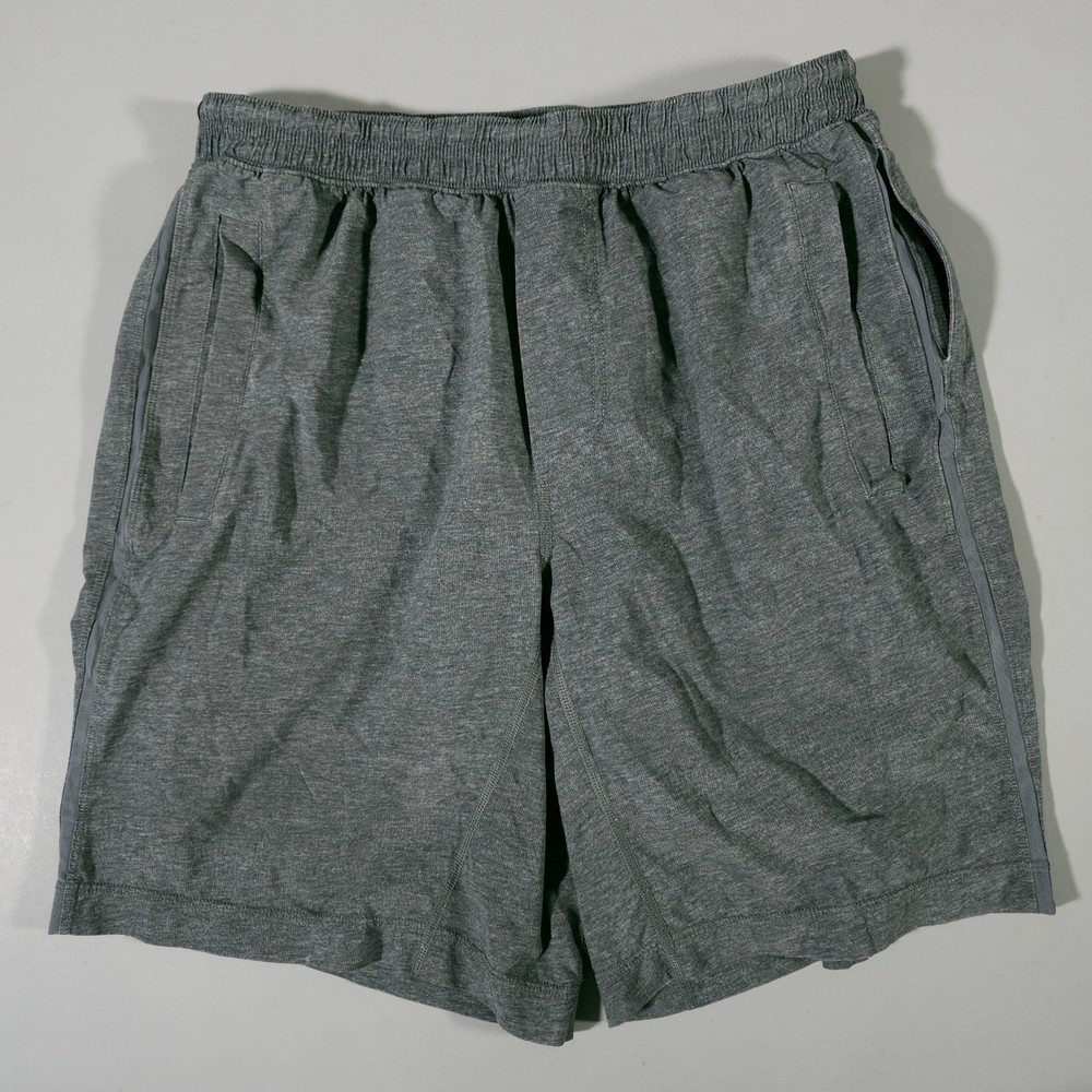 Lululemon Athletic Shorts Mens Medium Gray Heathered Training Gym Pockets