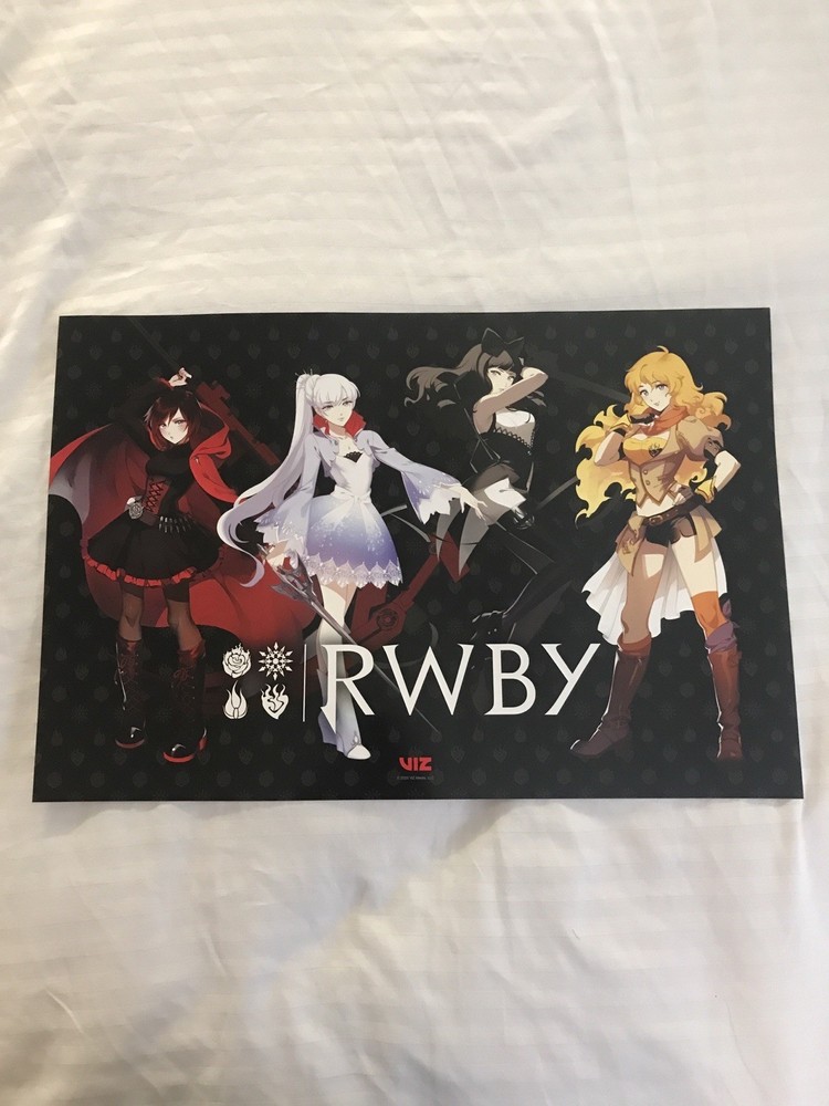 SDCC 2025 Viz Media RWBY 12x18” Poster Anime | Ruby Weiss Blake Yang | Comic Con