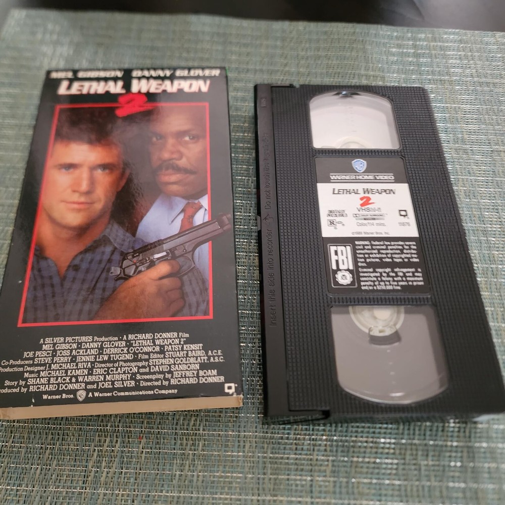 Lethal Weapon 2 VHS Mel Gibson Danny Glover Action Comedy Tested Works
