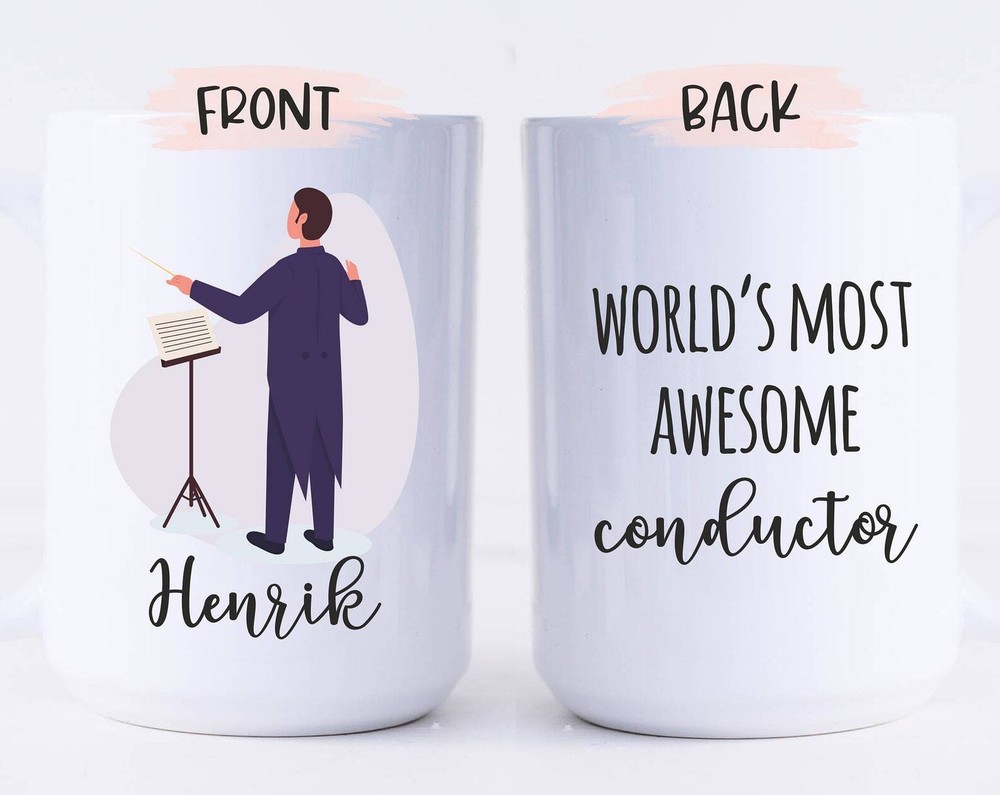 Worlds Most Awesome Conductor Orchestra Conductor Mug Custom Conductor Mug Band