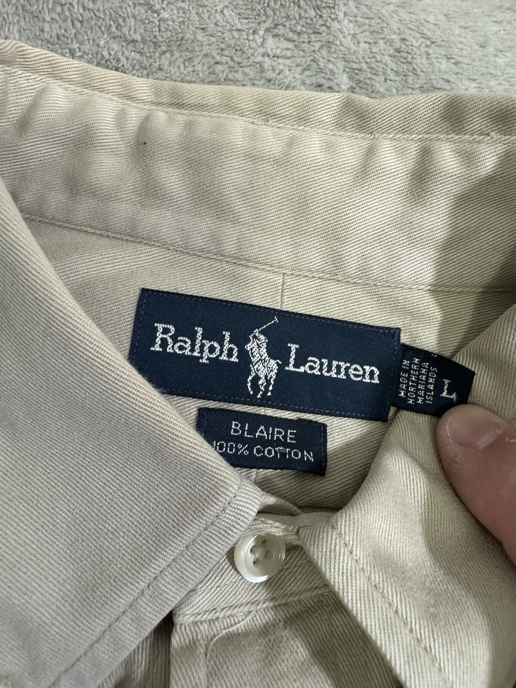 Men Polo Ralph Lauren Blaire Long Sleeve Button Down Shirt Size Large