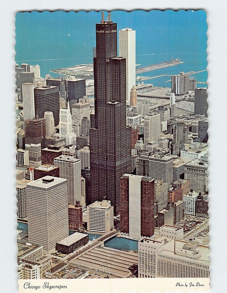 Postcard Aerial View Chicago Illinois USA