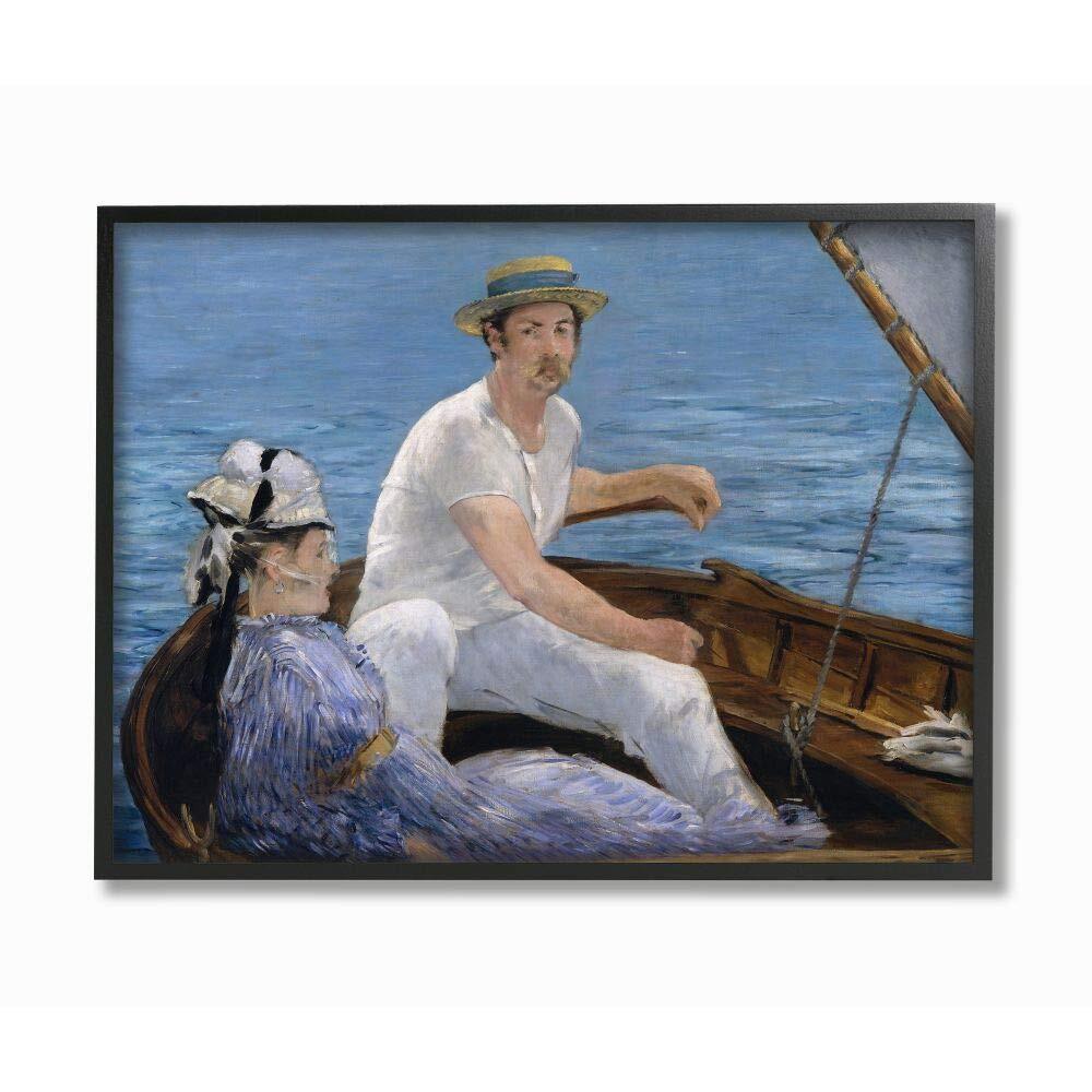 Boat Lounge Lake Classic Painting, Design by Edouard Manet Wall Art, 11 x 14,...