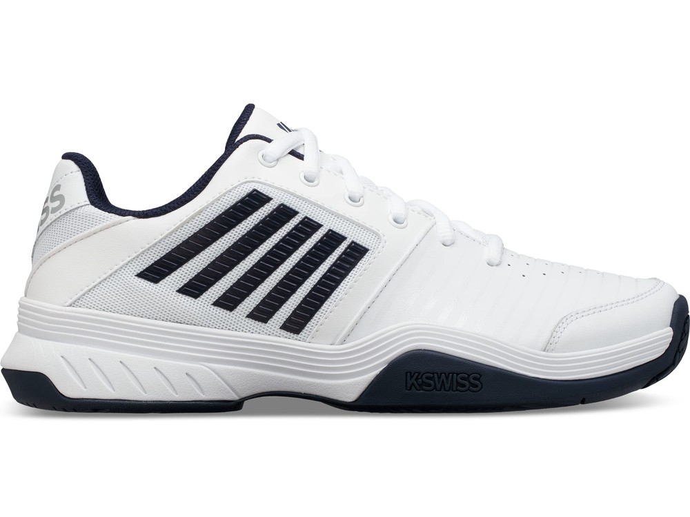 Men's Court Express Tennis Shoe, White/Navy, 11 M