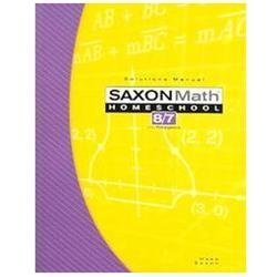 Saxon Math 8/7 Homeschool Solutions Manual by Stephen Hake