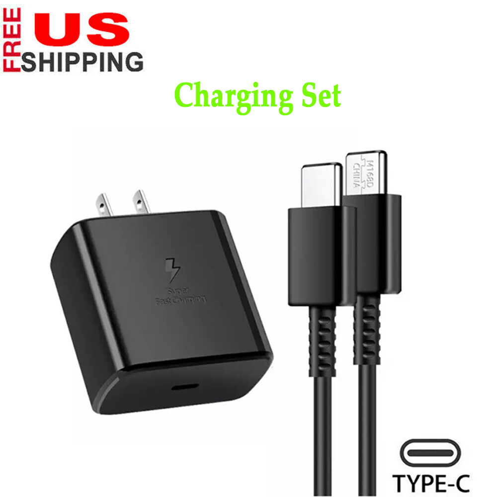 Universal 45W USB-C Super Fast Wall Charger + 2M Typc C Cable For Samsung Huawei