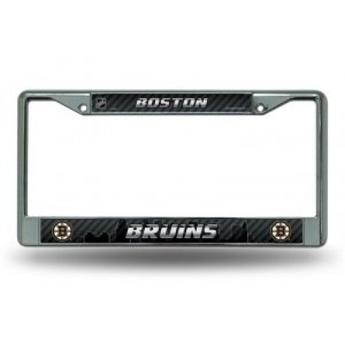 BOSTON BRUINS TEAM LOGO NHL HOCKEY CHROME LICENSE PLATE FRAME MADE IN USA