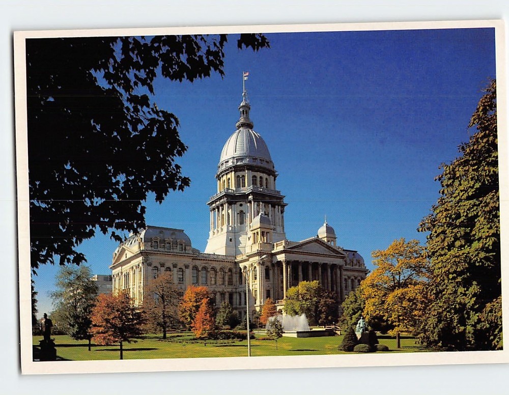 Postcard Illinois State Capitol Springfield Illinois USA