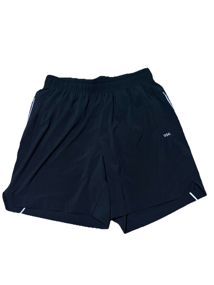 DSG Mens Black Athletic Fit Stride Shorts Size S Built In Brief