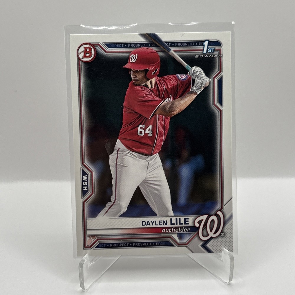 2021 Bowman Baseball Draft Daylen Lile #BD-18 1st Prospect Washington Nationals