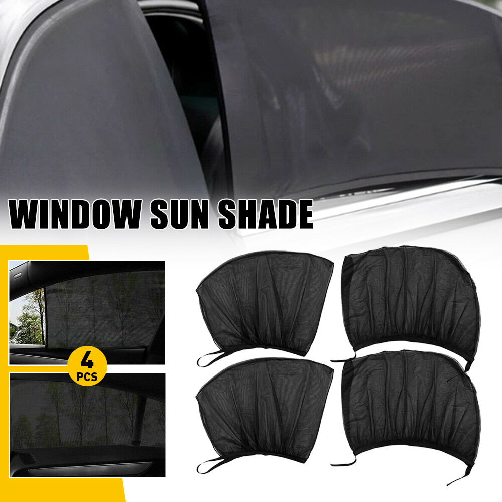 4x Car Sun Window Side Visor Shade Cover Mesh Shield Sunshade Protect Front Rear