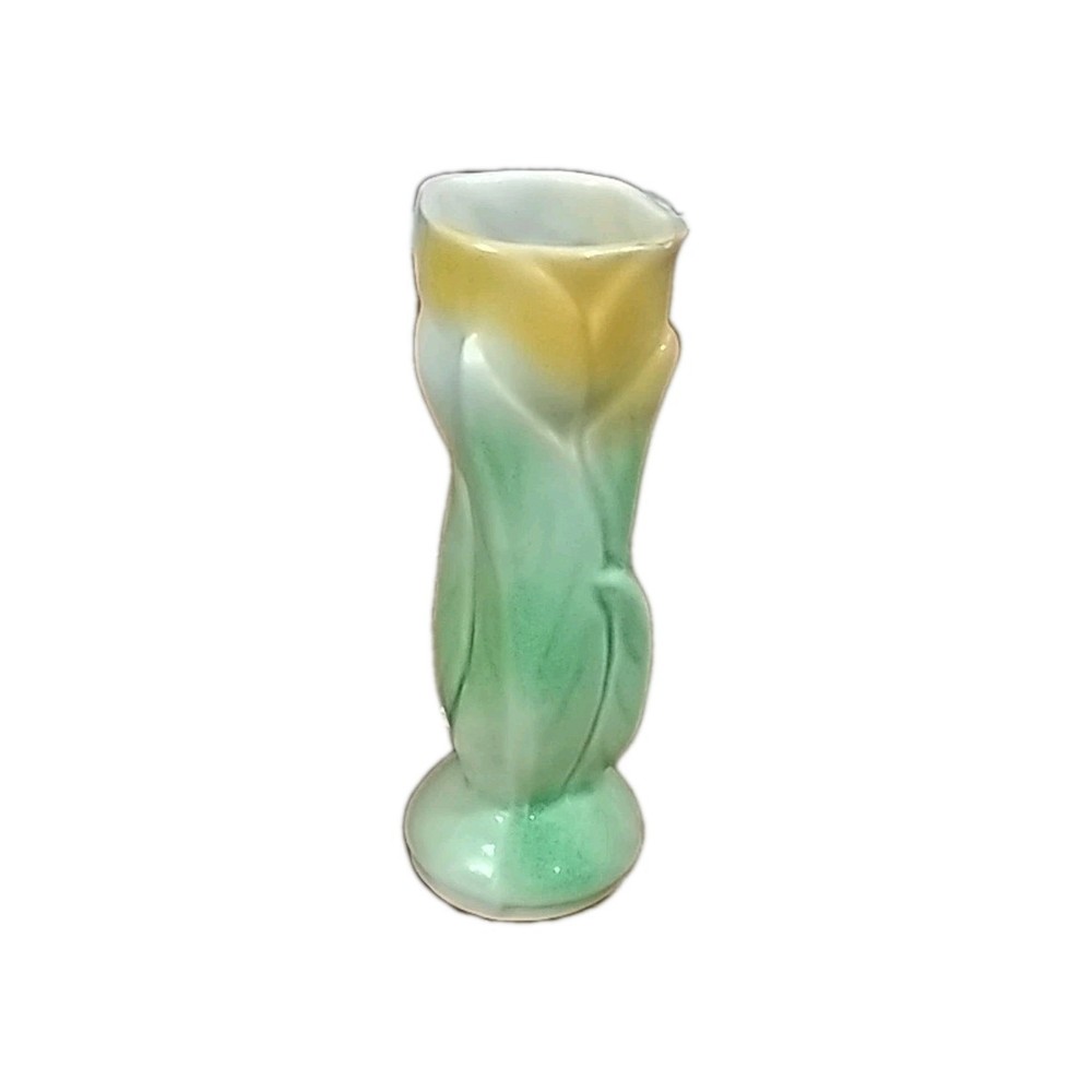 Vintage Shawnee Pottery USA 1115 Yellow Flower Tulip Vase *4A