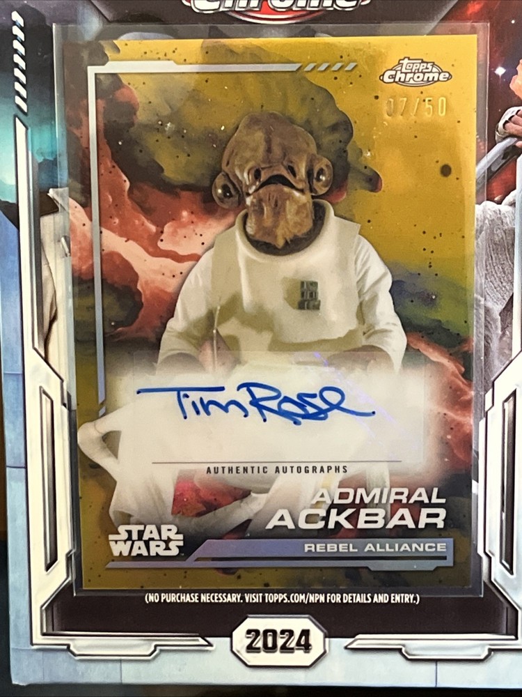 2024 Topps Chrome Star Wars Autographs Gold Refractor AUTR Tim Rose Auto 07 /50