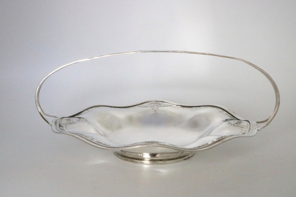 Frank Whiting Sterling Silver Floral Cake Basket Tray
