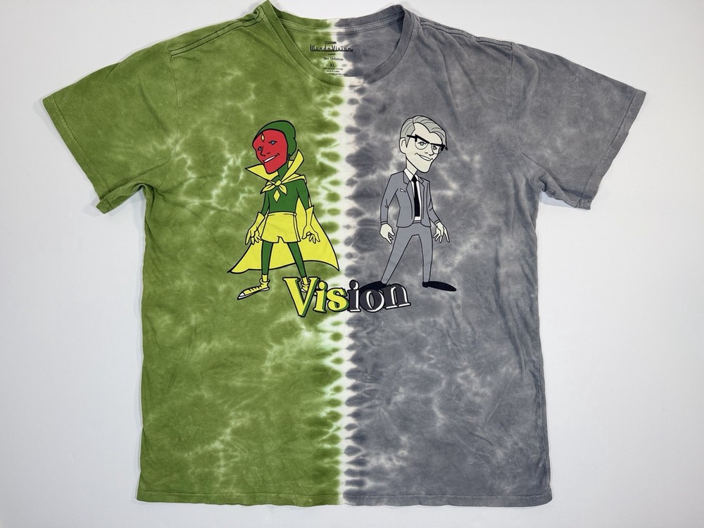 Marvel Vision Split-Dye Adult Unisex Couples T-Shirt Size XL Box Lunch Exclusive