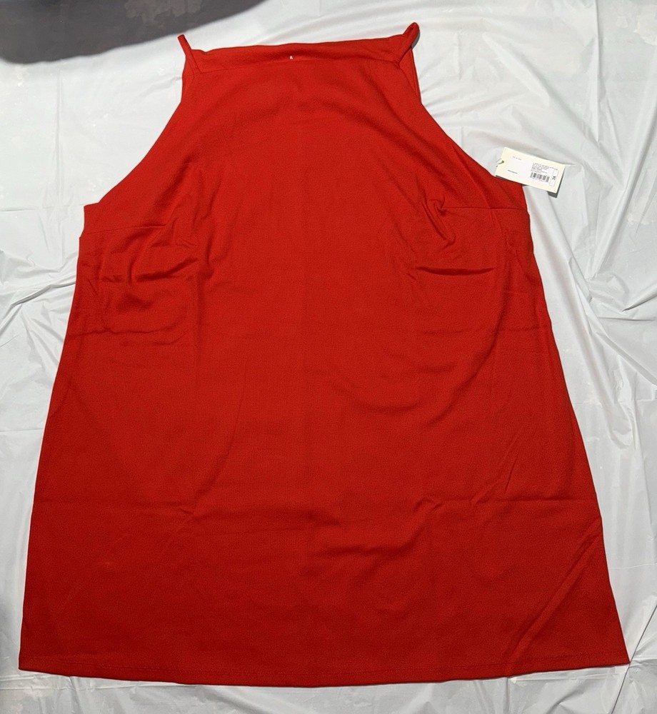 A New Day Women’s Plus Size 3X Red Thick Fabric Knitted Dress Sleeveless NEW 3X