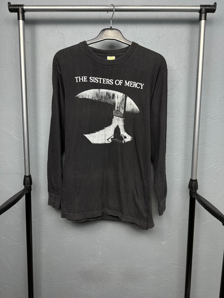 Sisters of Mercy 80s 90s Vintage Mens Gothic Rock Band T-Shirt Size M