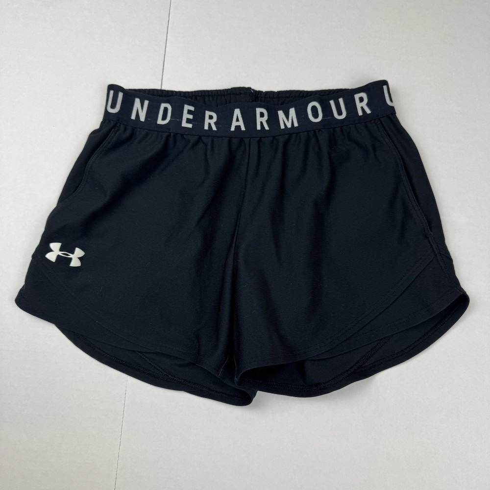 Black Under Armour Women's Extra Small Gym Shorts Stretchy Workout Material