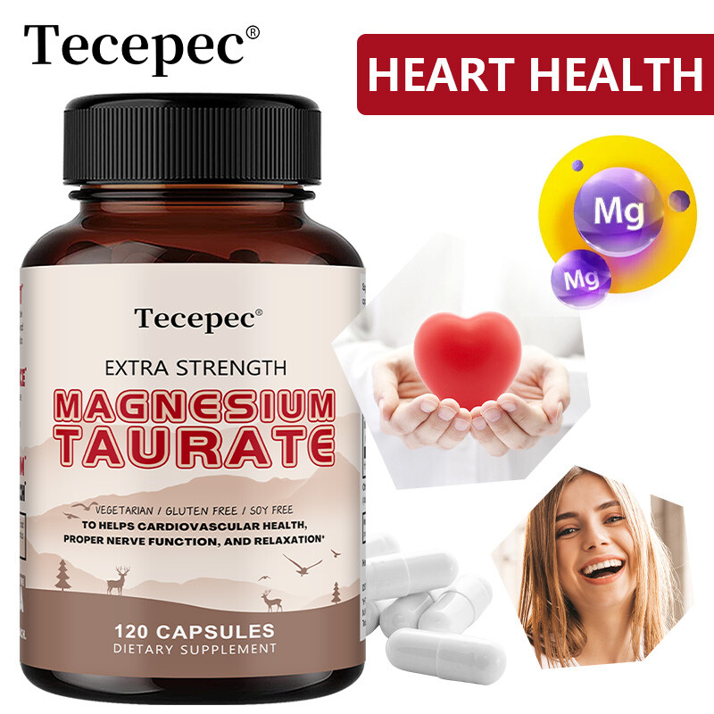 Magnesium Taurate Capsules Support Cardiovascular Health Stress Relief
