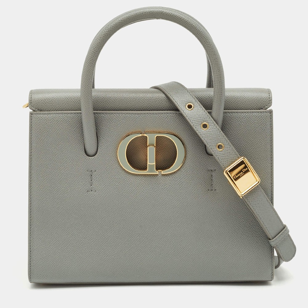 Dior Grey Leather Medium St Honore Tote