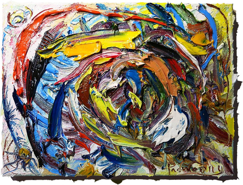 Original█Oil Painting█Defying The Void Art█Nature Landscape Abstract Deco█A