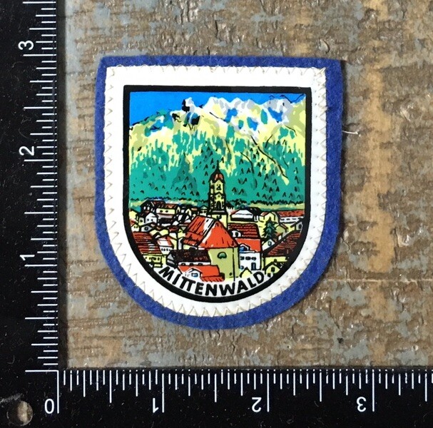Vintage MITTENWALD Scenic View Skyline Germany Travel Souvenir Patch