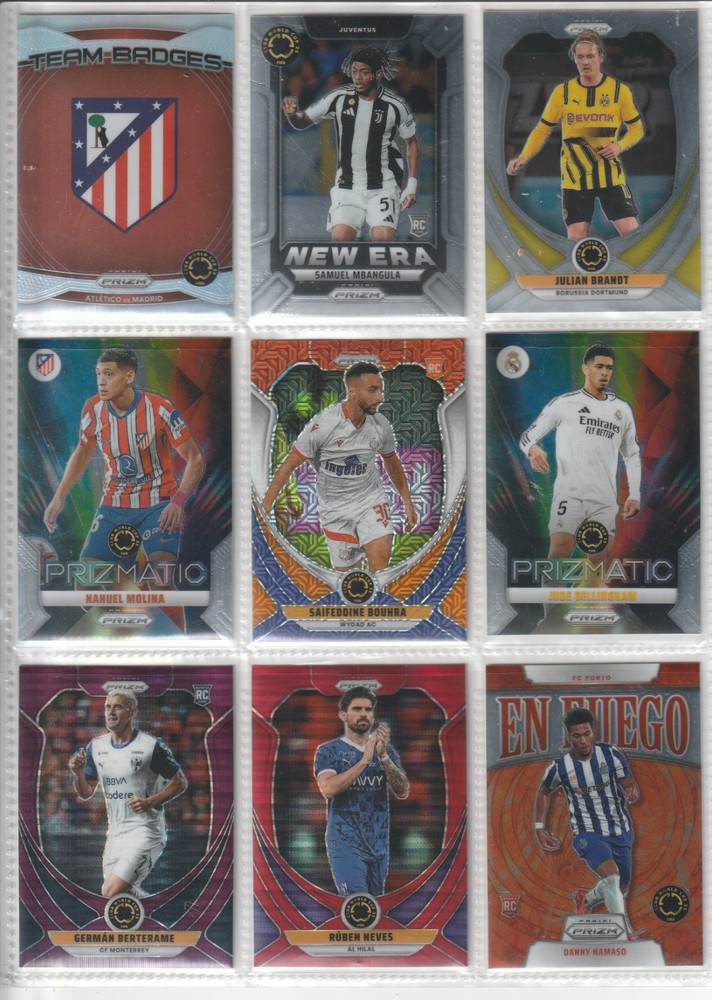 Sports Card Collection Lot. Baseball / Soccer / Rookies / Numbered / PRIZMS Holo