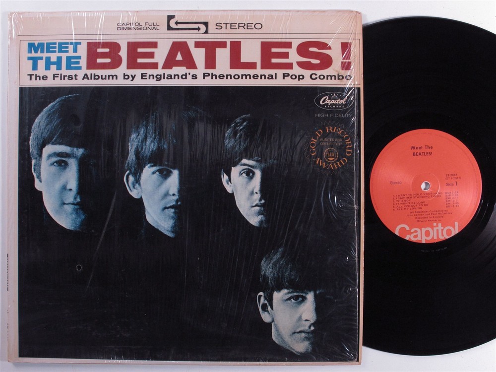BEATLES Meet The Beatles! CAPITOL LP stereo orange label SHRINK d