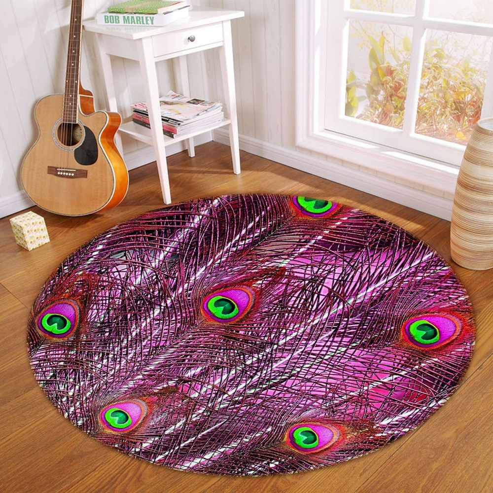3D Pink Peacock Feathers O1772 Animal Non Slip Rug Mat Elegant Photo Carpet Fay