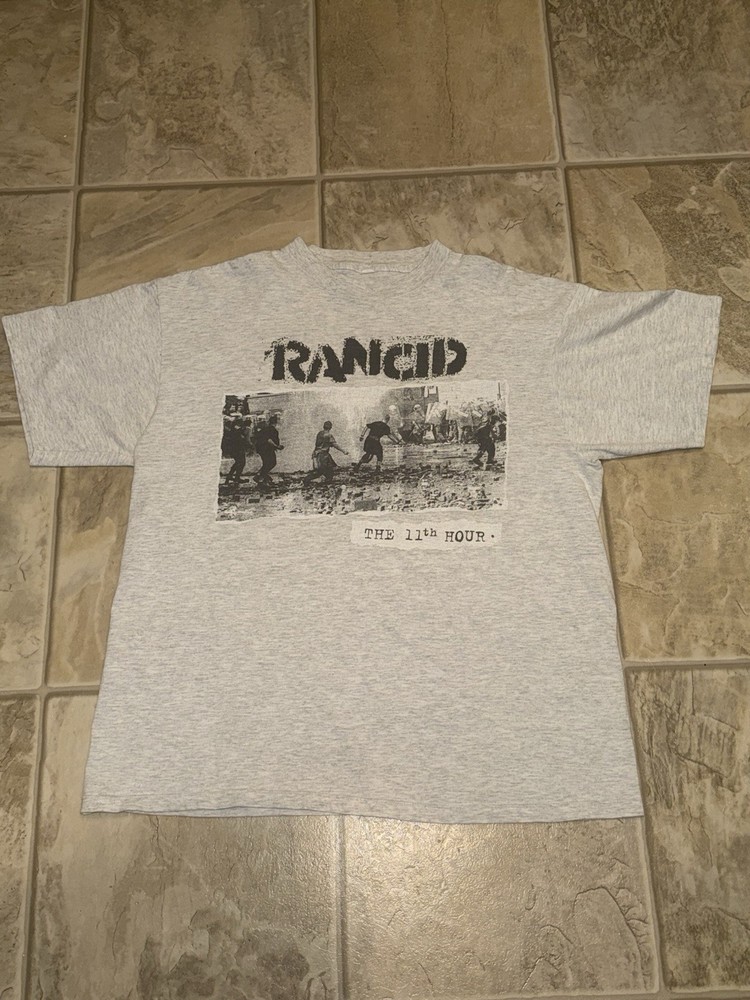 Vintage RANCID 11th HOUR 1995 TOUR T-shirt 2-Sided 90s Band Concert Ska Punk XL