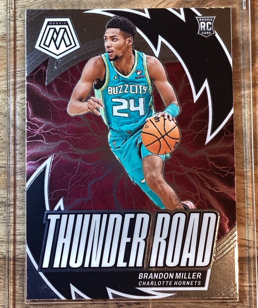 Brandon Miller 2023-24 Panini Mosaic Thunder Road Rookie Insert #19 NBA Hornets