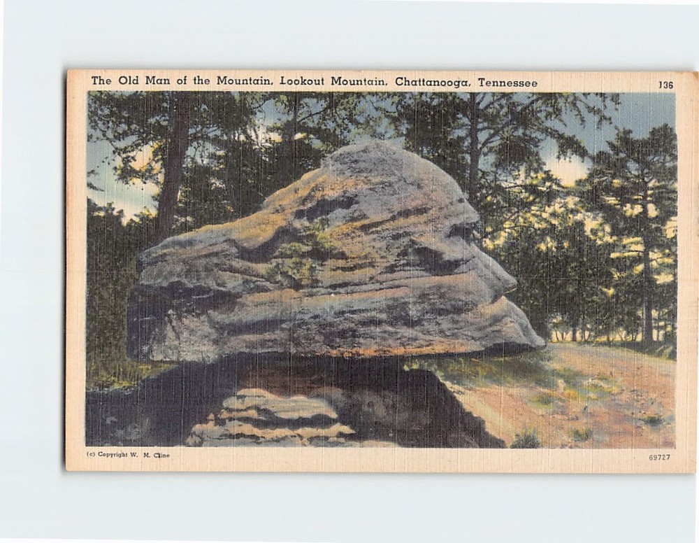 Postcard The Old Man of the Mountain Lookout Mountain Chattanooga Tennessee USA