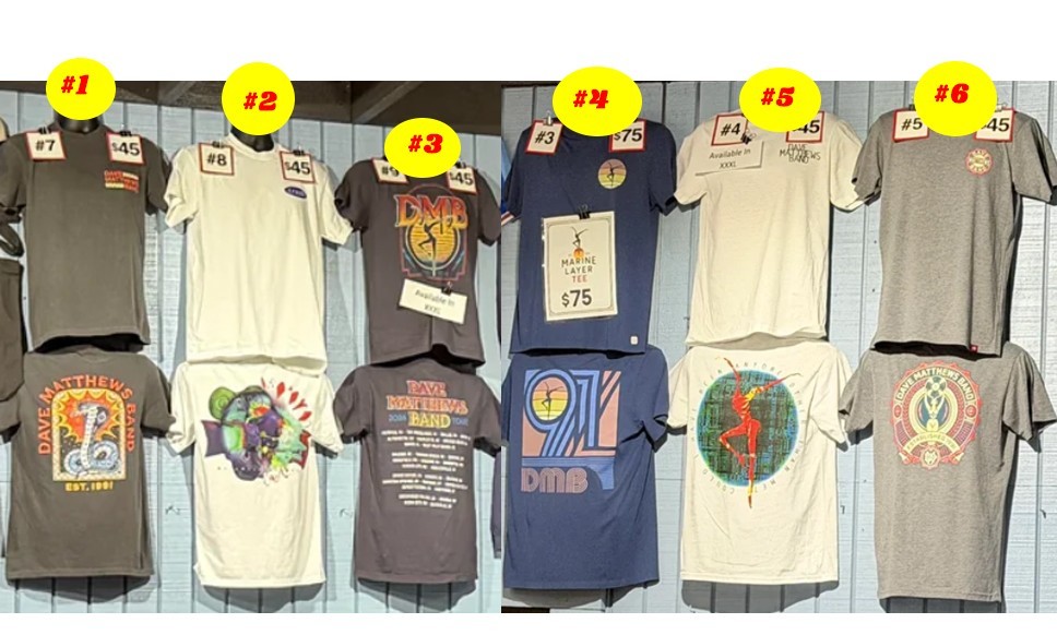 NEW Dave Matthews Band Dallas 5/9/26 merch tour T-Shirt reprint