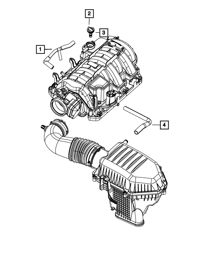 Genuine Mopar PCV Valve To Intake Manifold Hose 04591961AF  