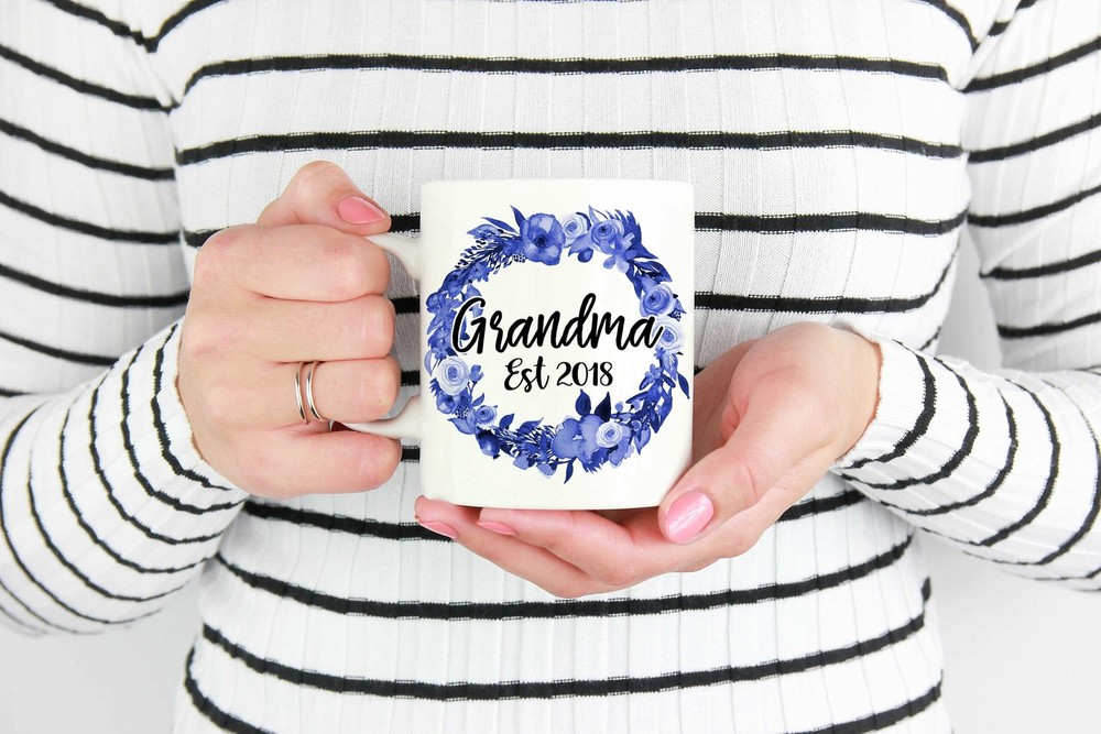 Custom New Grandma Mug Grandmother Gift Christmas Gifts For Grandma Est 2018