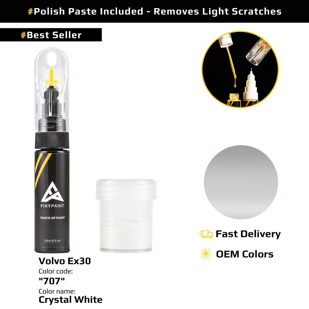 Volvo EX30 707 Crystal White Touch Up Paint Pen Kit