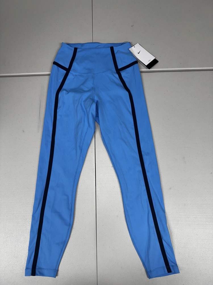 Nike Women's One Dry Fit High Waisted 7/8 Leggings Sky Blue HJ1137-412 Pick Size