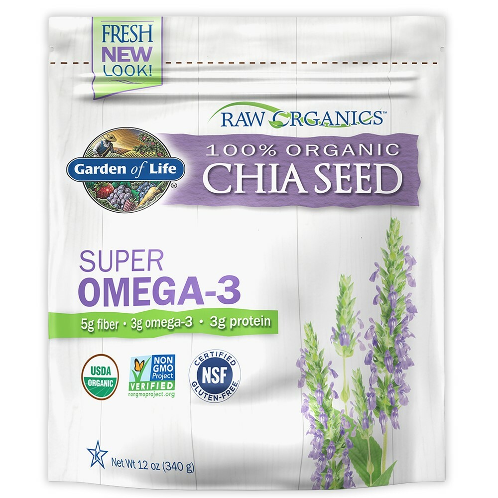 Garden of Life Raw Organics Super Omega-3 Organic Chia Seed- 12 Oz