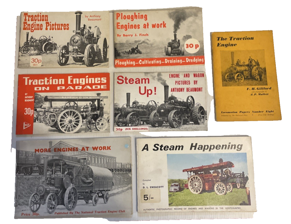 Bundle 7 x Steam Traction Engine Wagon Books Paperback 1960s Beaumont
