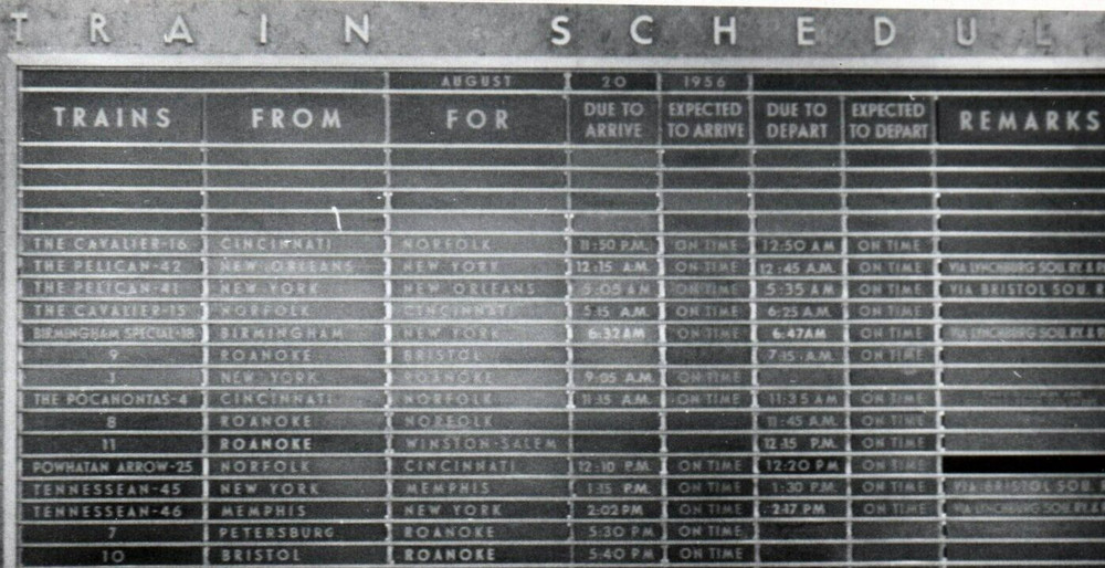 Norfolk Western Railroad Locomotive Train Schedule Vintage Photo 5x7
