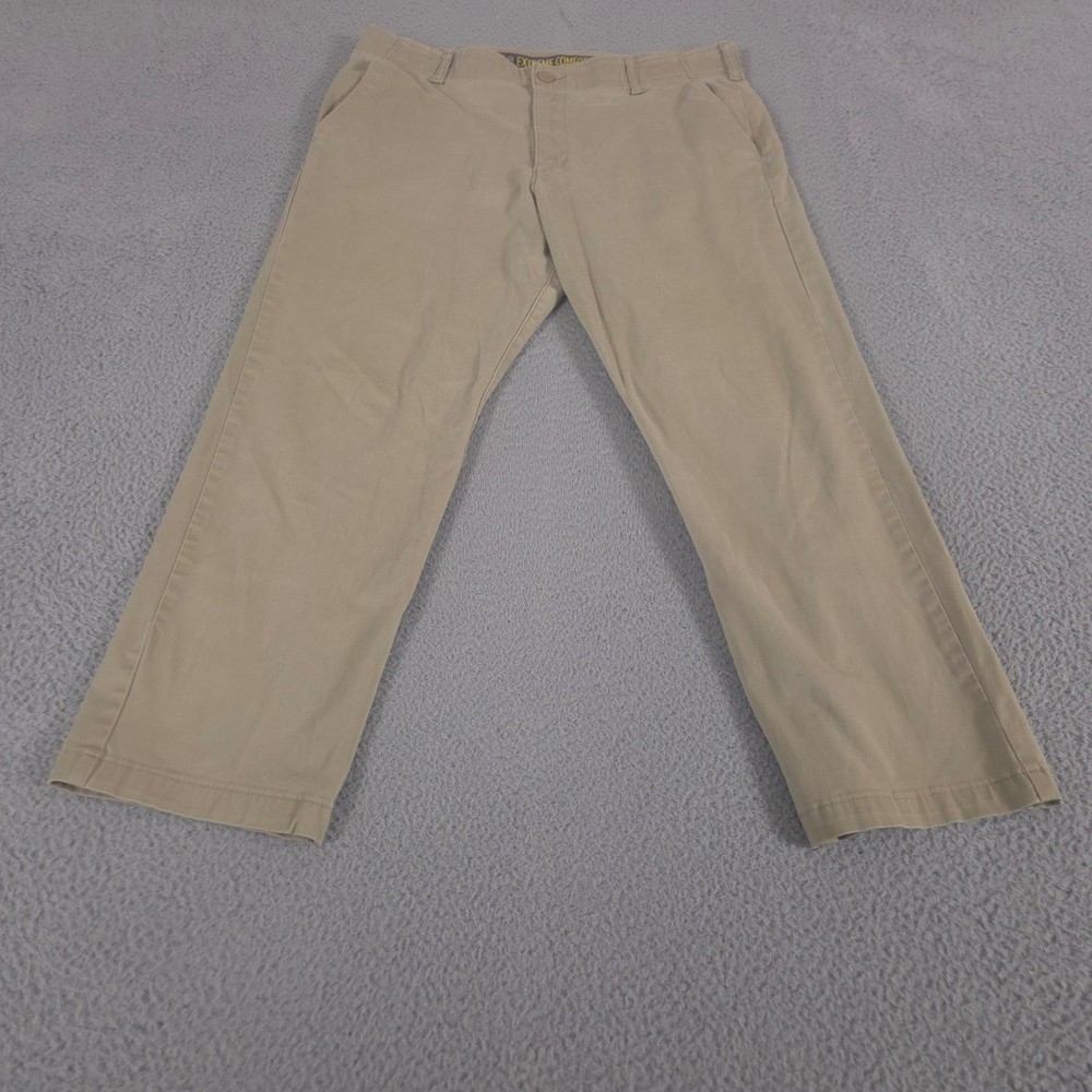 Lee Pants Mens 38x30 Khaki Extreme Comfort MVP Straight Stretch Chino Trousers