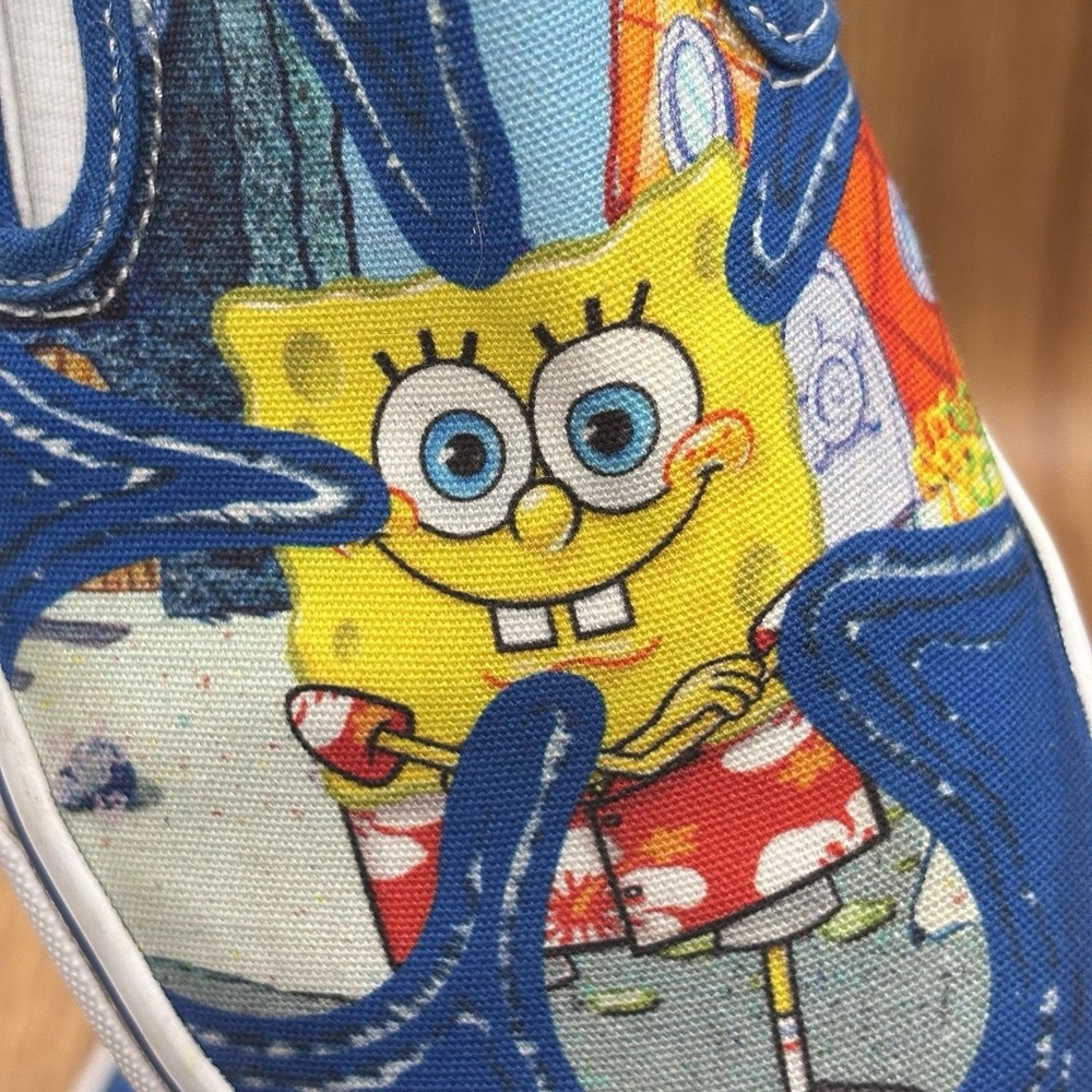 Vans Classic Slip-on SpongeBob Blue Aloha Bob - Size Men’s 5 / Women's 6.5