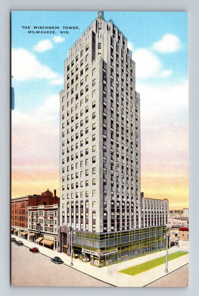 Milwaukee, WI-Wisconsin, Wisconsin Tower West Wisconsin Ave Vintage Postcard