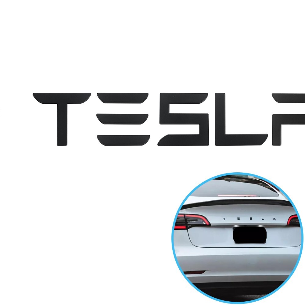 Matte Black Rear Liftgate Badges Emblem For Model 3 X Y S Roadster Accessories