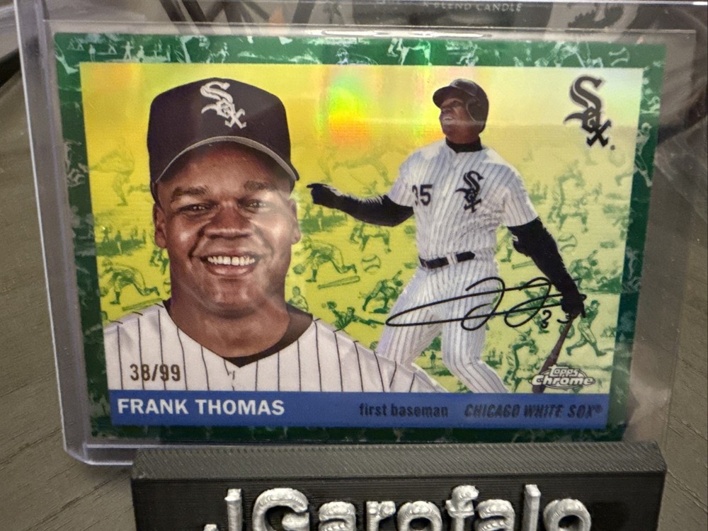 Frank Thomas 2025 Topps Chrome Platinum Toile White/Green Refractor /99