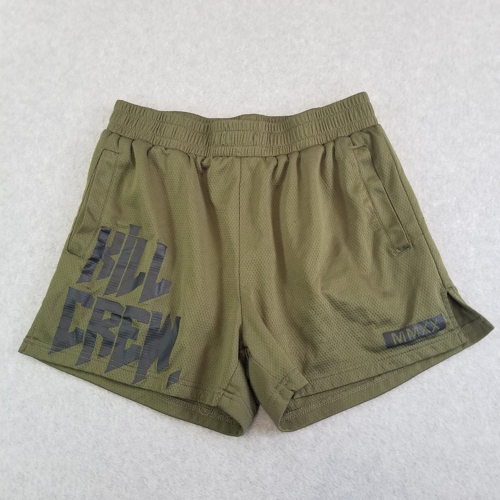 Kill Crew Shorts Mens Large Green Mesh Gym Workout Athletic MMXX Muay Thai