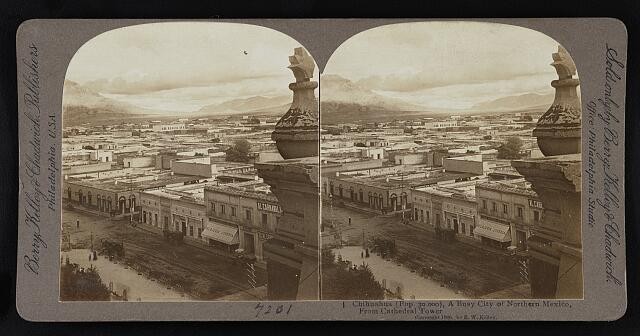 Chihuahua (pop. 30,000), a busy city of northern Mexico, from cathedral tower