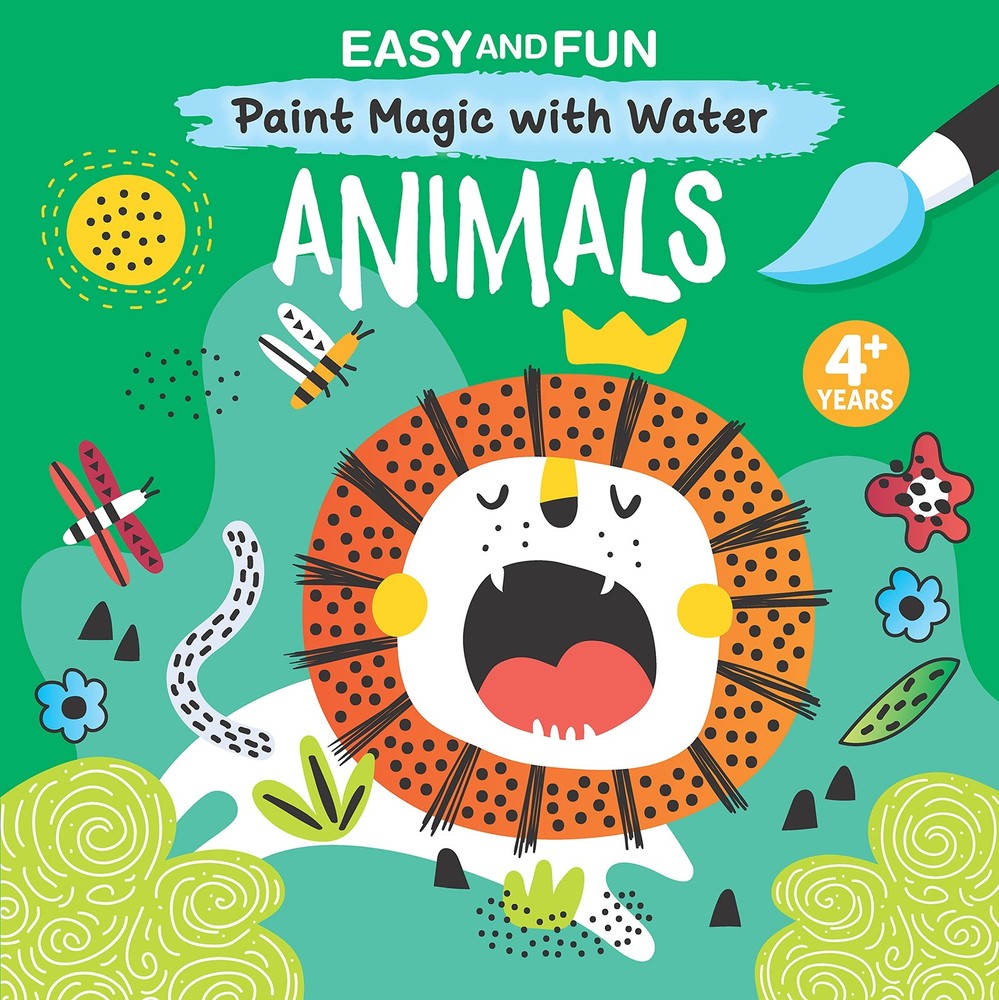 Easy and Fun Paint Magic with Water: Animals (Happy Fox Books) Paintbrush Inclu,