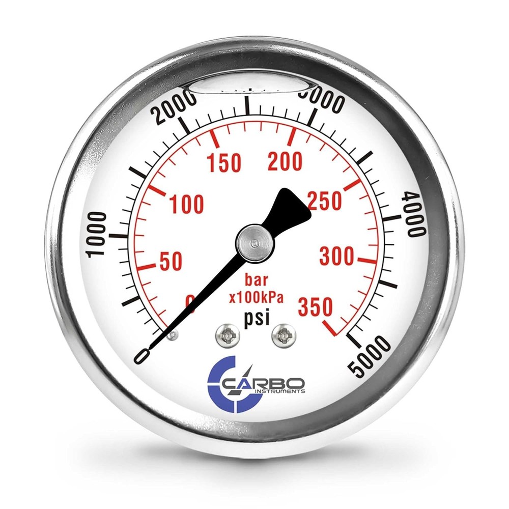 5000 PSI Glycerin Filled Pressure Gauge 2.5