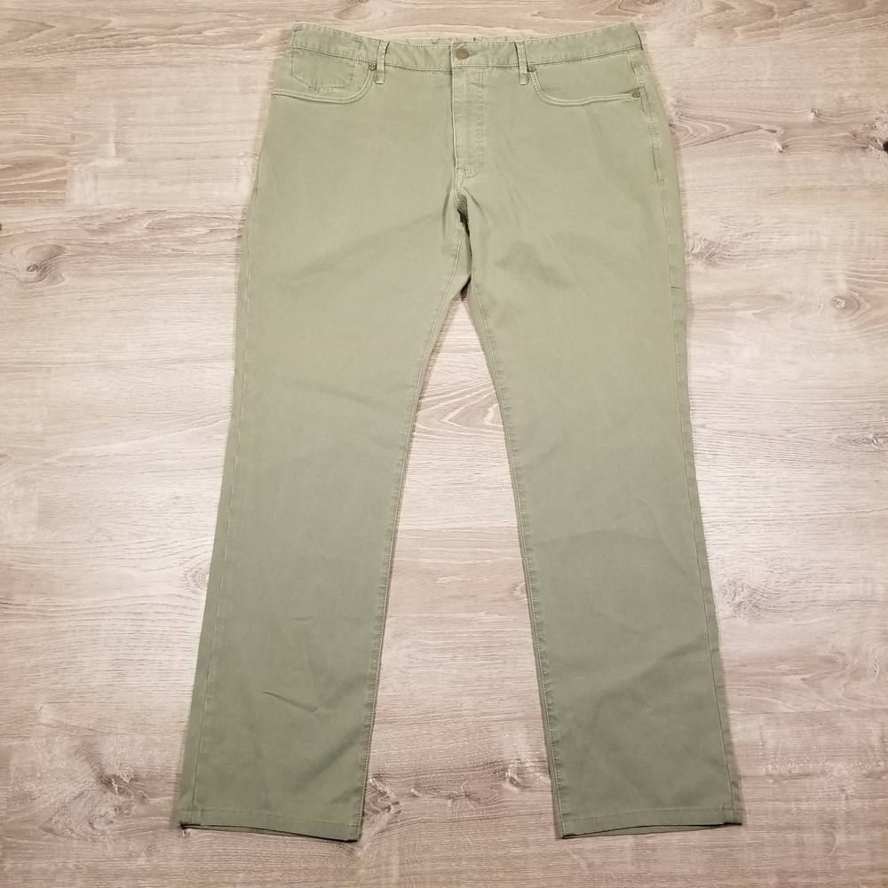 Incotex Ray Regular Straight Chinolino Stretch Pants Mens 40x31 Green Casual